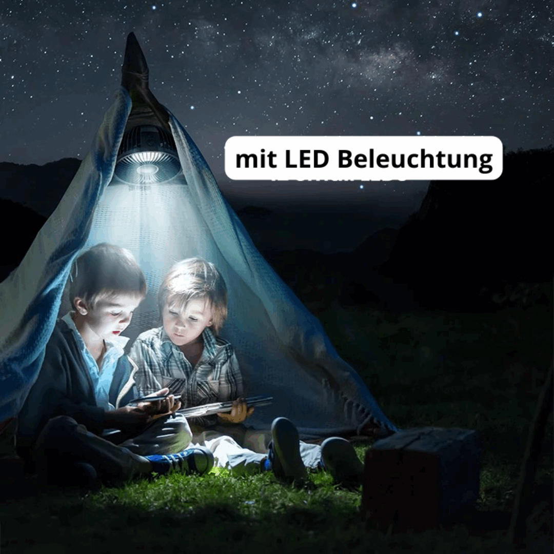 Leiser Tragbarer 4000 mAh Kinderwagen Ventilator , 360° drehbar wiederaufladbar, abnehmbar, mit LED und flexiblem Stativ für Laufband, Kinderbett, Autositz